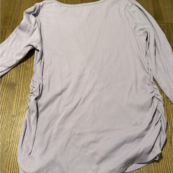 Sonoma Light Lavender Ribbed Scoop Neck Long Sleeve Top - Picture 4 of 4